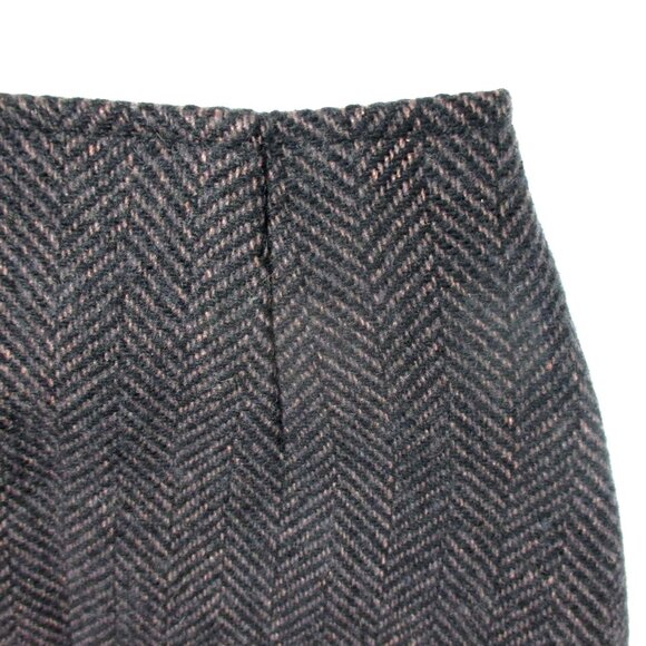 J. Crew Wool Herringbone Tweed Short Pencil Skirt Size 6 - Picture 4 of 6